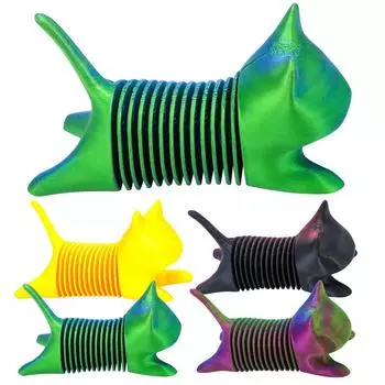 Технология 3D-печати эластичной сетки отверждает и расправляет пружинные игрушки-кошки One Size чёрный