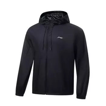 Технология Li Ning Ice Silk, легкая, с капюшоном, UPF 40+, прохладная, дышащая, ультралегкая, быстросохнущая, с защитой от ультрафиолета, унисекс, верхняя одежда AFDU831-3 L