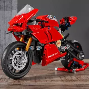 Технология Мотоцикл Строительные блоки Ducatied 42107 Локомотив Модель Механическая Группа Кирпич Сложная Сборка Игрушка Подарок для Детей