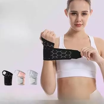 Технология одинарного плетения наматывает и создает давление для надежной поддержки защиты от растяжений, тенниса, бадминтона, фитнеса, баскетбола, защиты запястья. Single (average size)