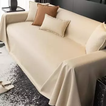 Технология овчины Водонепроницаемая для предотвращения утечки мочи Подушка для дивана Нескользящая Универсальные подушки для сидений Four Seasons Однотонный чехол для дивана Полотенце 195*130