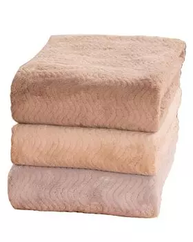 Teijin Frontier Extra Fluffy Towel Bath Towel Set of 3 65 x 130cm Earth Set