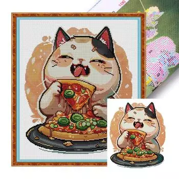 Teilweise bestickter ko-Baumwollfaden 14-каратные gedrucktes Tier-Kreuzstichset DE 4