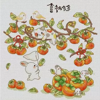 Teilweise besticktes ko-Baumwollgarn 11 CT Bedrucktes Tier-Kreuzstichset 4067