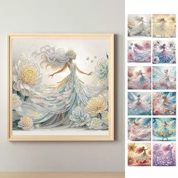 Teilweise Gebohrter Kristall DIY 5D-Diamantgemlde Mdchen-Set for Zuhause Wandd KH346