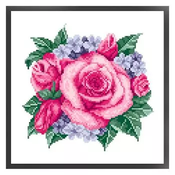 Teilweise Stickei-Perlen Bedruckt 9 CT Blumen-Kreuzstich-Set Heimkunst 2