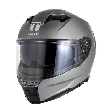 TEITO FF922 Solid Matte Gray мотоциклетный шлем с полным лицом и внутренним козырьком SG Standard PSC совместим со всеми размерами M
