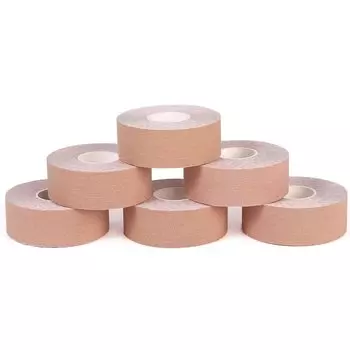 Тейп-лента 6 рулонов x 5 м Кинезиологическая лента Поддерживает мышцы и суставы Воздухопроницаемость Высокая эластичность Устойчивость к поту 2,5 см (кожа)