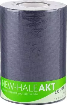 Тейп-лента рулонного типа для поддержки мышц локтя, колена, цвета AKT, угольно-серый x 761549 New-HALE (10см 5м)