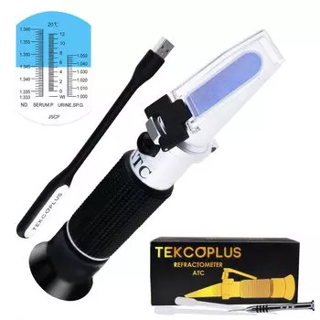 Tekcoplus Тройная шкала клинический рефрактометр сывороточный белок удельный вес мочи показатель преломления автоматическая температурная коррекция портативный