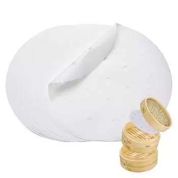 Tekisui Seisakusho Steamer Dedicated Separate Commercial Perforated Round Set of 100 for Steamer Paper, Paper, Use, Shape, (Suitable 24cm)_MTBP-24