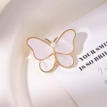 Текущая брошь-бабочка Fritillary Женская премиум-брошь Sense Niche Pearl Pin Брошь Одежда свитер Аксессуары