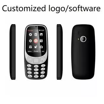 Телефон 3310 2.4 экран GSM 2G две карты двойной режим ожидания, не смарт-кнопка, функция мобильного телефона для пожилых людей чёрный