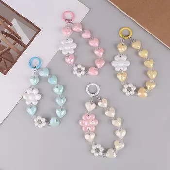 Телефон анти-потеря шнурок ключ короткая подвеска на запястье цветной кулон из бусин женская ручная цепочка шнурок для мобильного телефона зелёный