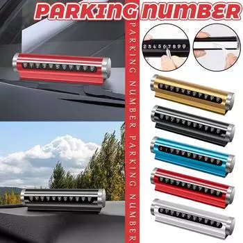 Телефон для парковки автомобиля Движущийся номерной знак Движущийся металлический номерной знак автомобиля Скрытый креативный временный знак парковки One Size серебряный