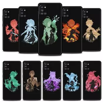 Телефон Funda Genshin Impact аниме для Samsung Galaxy A71 A52 A41 A51 A02s A12 A21s A72 A32 4g A31 A53 A23 A13 A52s 5g Capinha For Samsung A03s