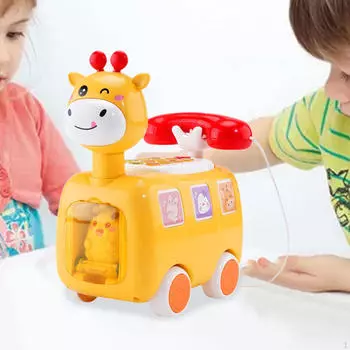 Телефон Игрушка Детский телефон Творческий Обучение Просвещение Музыка Свет Дети Притворяются жёлтый