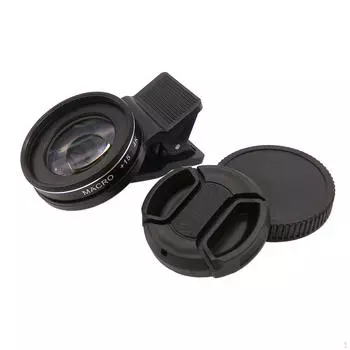 Телефон макрос объектив 15x черный подарок, универсальный, универсальный, клипса камера смартфон