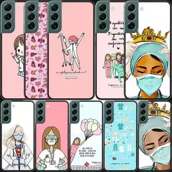 Телефон с рисунком врача и медсестры для Samsung Galaxy S20 FE S21 Plus S22 S23 S24 Ultra, чехол S10 S10E S9 S8 S7, кремниевый край Samsung S24 Plus
