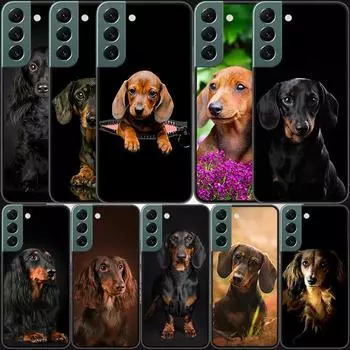 Телефон с собакой такса доберман для Samsung Galaxy A02S A12 A22 A32 A42 A52S A72 4G 5G A03S A13 A23 A33 A53 A73 A9 A8 A7 A6 F12 Cas Samsung A02S