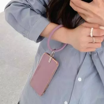 Телефон с защитой от потери кольца, против падения, универсальный, износостойкий, удобный для ношения, высокая прочность, защита телефона, силиконовый мобильный телефон розовый