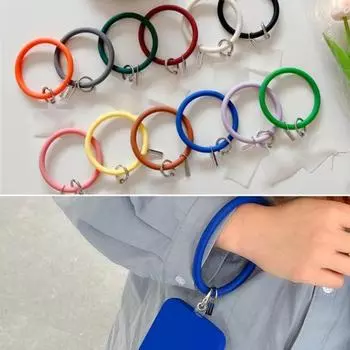 Телефон с защитой от потери кольца, универсальный, против падения, высокая износостойкость, удобная защита от износа, прочность, силиконовый чехол для мобильного телефона чёрный