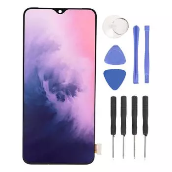 Телефон Сенсорный экран Сборка 6.41in Дисплей Стеклянная панель Дигитайзер Экран Сборка Ремонтные Детали Комплект