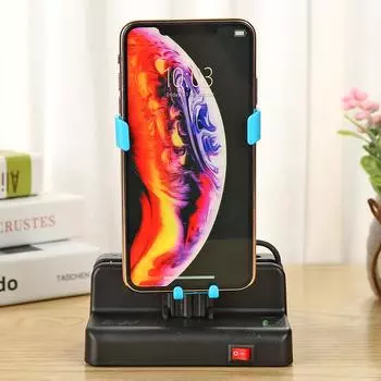 Телефон Swing с автоматическим встряхиванием, ступенчатая щетка с USB-кабелем (синий) *