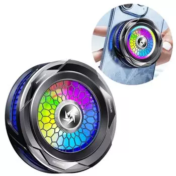 Телефон Вентилятор Охлаждения Радиатор Малошумная Система Охлаждения Полупроводниковый Магнитный Адсорбционный Радиатор Портативный с RGB Подсветкой