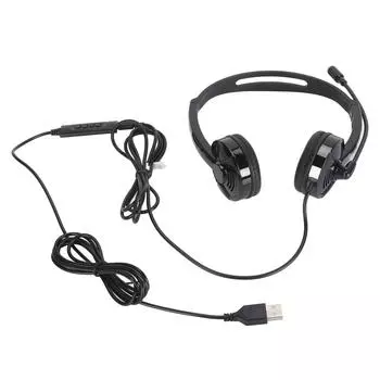 Телефонная гарнитура с профессиональным шумоподавлением, микрофон с функцией отключения звука, офисная телефонная гарнитура для офиса