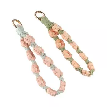 Телефонный браслет Boho чехол для телефона веревка корейский стиль вязание крючком макраме браслет рюкзак Декор K