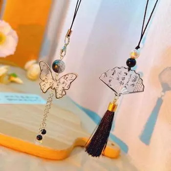 Телефонный брелок ретро бисерная телефонная цепочка своими руками каллиграфия ремешок для мобильного телефона ювелирные изделия подарок StyleC