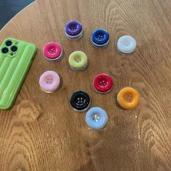 Телефонный держатель, клейкая выдвижная подставка для телефона, симпатичные кнопки Candy Phone Grip белый