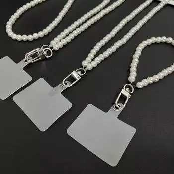 Телефонный шнурок, расшитый вручную бисером, пластиковый жемчужный ремешок, длинное ожерелье через плечо, цепочка, слинг, защита от потери, универсальная сумка-клипса для телефона, чехол