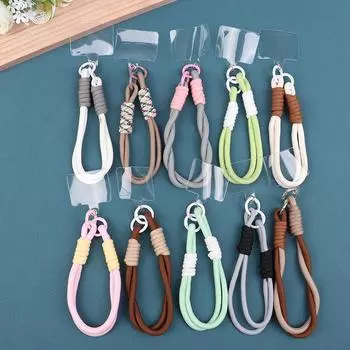 Телефонный шнурок Универсальный персонализированный ремешок на запястье Короткий ремешок для мобильного телефона Портативная сумка-брелок для ключей Цепочка для мобильного телефона с защитой от потери A8