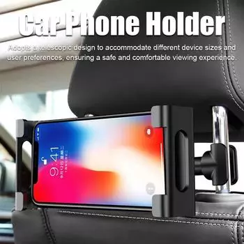 Telescopic Car Rear Pillow Phone Holder Tablet Car Stand Seat Rear Headrest Mounting Bracket For Phone Tablet V1R6 чёрный