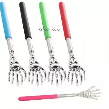 Telescopic stainless steel back scraper with comfortable grip - ideal gift for fitness and training, birthdays and holidays