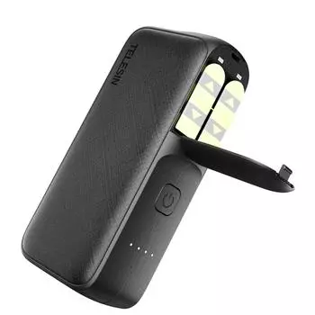 TELESIN 2-slot Battery Power Bank 20W Battery Charging Box Battery Charger Built-in 10000mAh чёрный