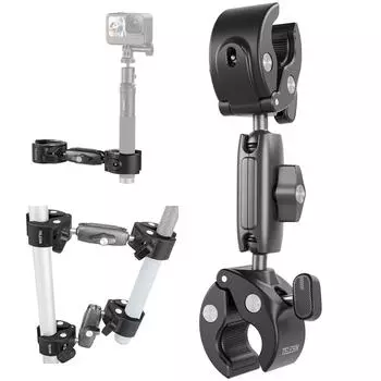 TELESIN GP-HBM-001-D Крепления для камеры Зажимное крепление Адаптер для руля велосипеда Крепление из алюминиевого сплава с серый