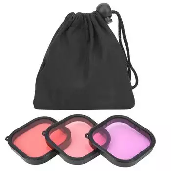 TELESIN Комплект фильтров для дайвинг-объективов Аксессуар для экшн-камеры Gopro 9 Цветокоррекция