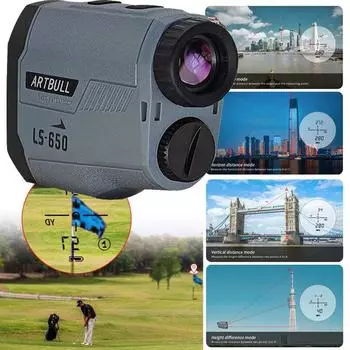 Телескоп для гольфа, дальномер, 650 м, 1000 м, прецизионная блокировка, измерение высоты и угла, флаг, блокировка рампы, коррекция LS-650