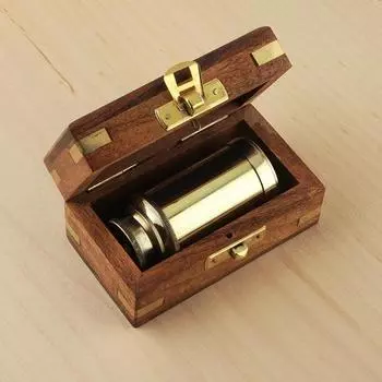 Телескоп из латуни 15.24 см, расширенный морской деревянный ящик в морском стиле