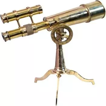 Телескоп из латуни на штативе с линзой DF, настольный телескоп, королевская отделка, подзорная труба, морская, красивая