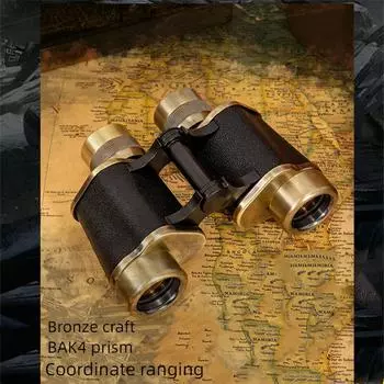 Телескоп из металлической бронзы высокой четкости, военный веерный телескоп, большого увеличения, астрономия, путешествия на открытом воздухе, советский стиль чёрный