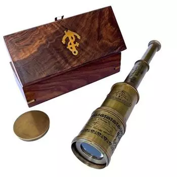 телескоп Рабочий, гравированный телескоп, пиратский телескоп, подарок для папы, подарок для мужа, подарок для сына,