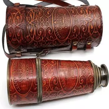 Телескоп ручной работы | Резьба по коже | 20 дюймов |