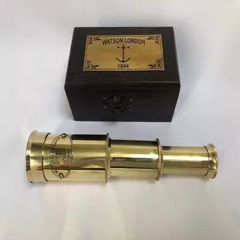 Телескоп Tubby 6 из латуни или бронзы в деревянном ящике