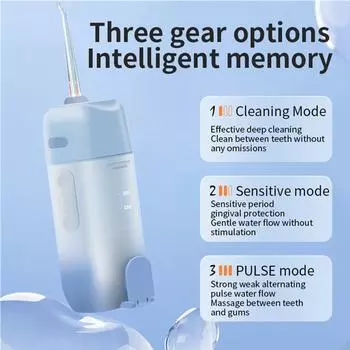 Телескопическая электрическая зубная щетка, портативная ирригатор для полости рта, электрическая зубная щетка для чистки и мытья полости рта для домашнего использования синий