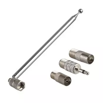 Телескопическая антенна F-типа 7120 75 Ом с ТВ / 3,5-мм адаптером для радио FM