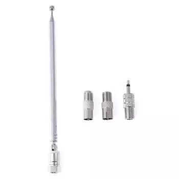 Телескопическая антенна типа F 75 Ом с адаптером Tv / 3,5 мм